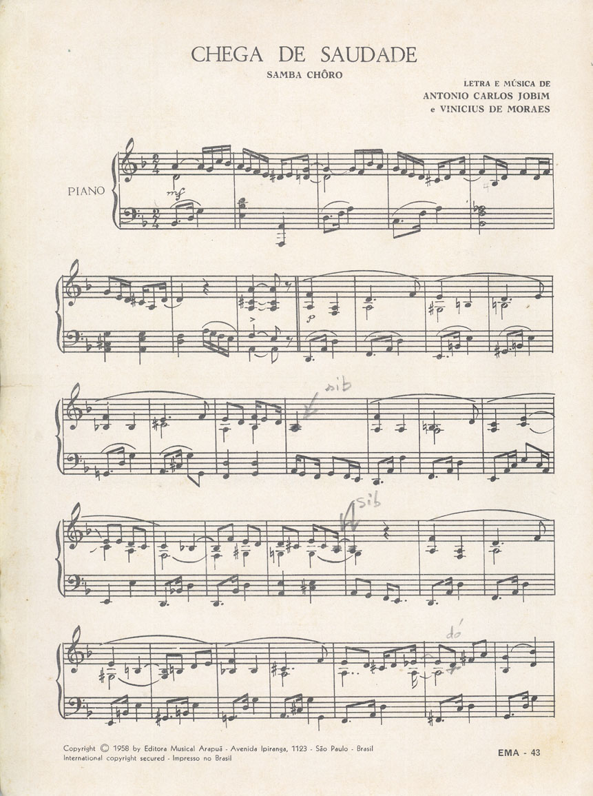 Antonio Carlos Jobim Chega De Saudade Letras